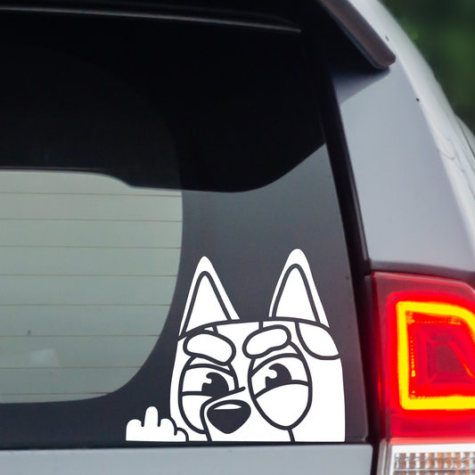 Cheeky Toddler Middle Finger Decal - Solid Color